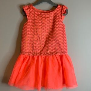 3T bright orange party dress